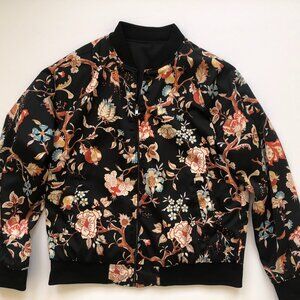 Reversable Floral Bomber Jacket, XL